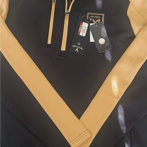 Antigua Black Jacket with Gold LA Football Patch